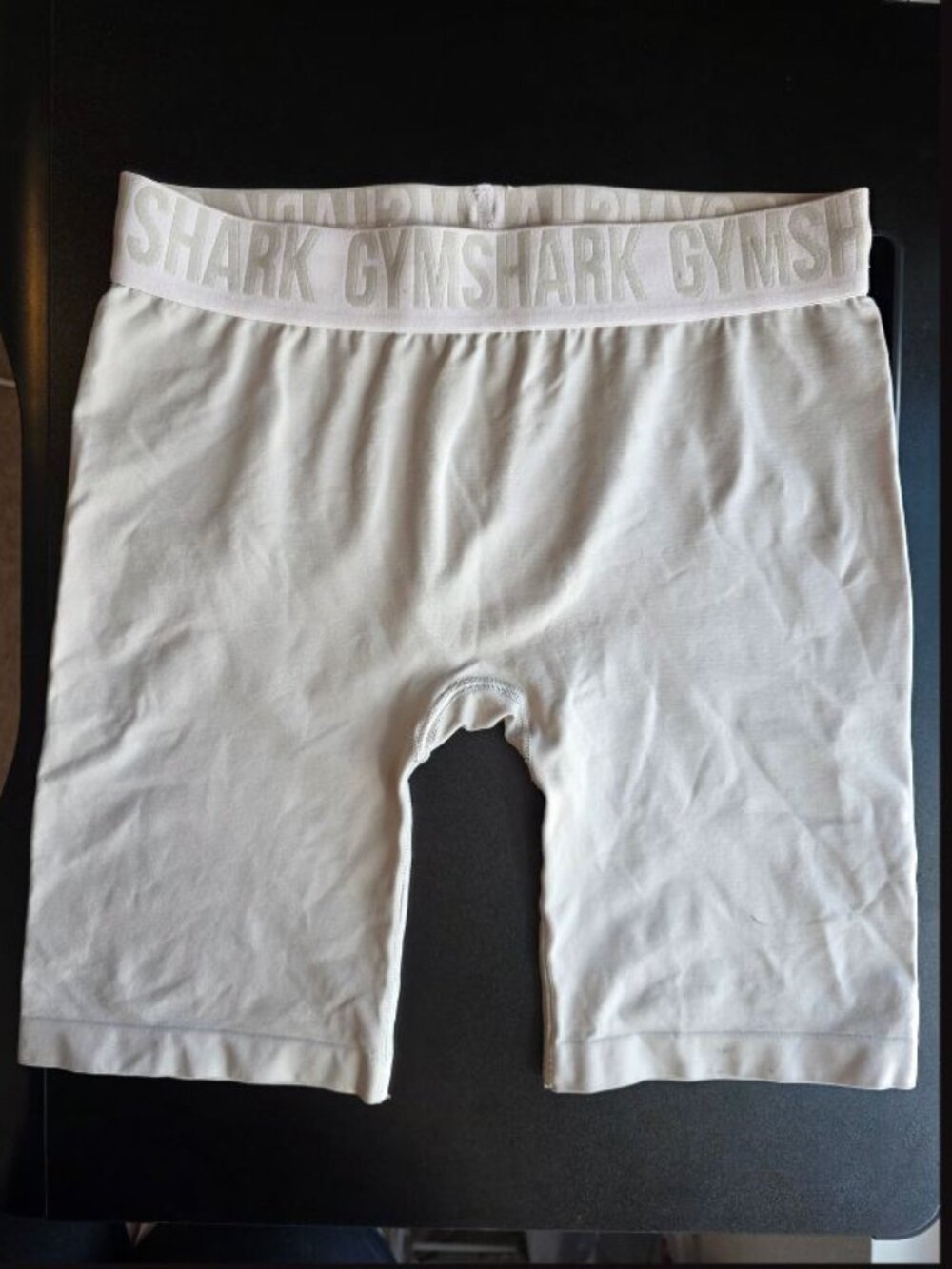 Gymshark Pebble Gray Fit Seamless Cycling Shorts - L